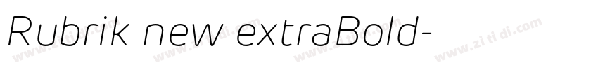 Rubrik new extraBold字体转换